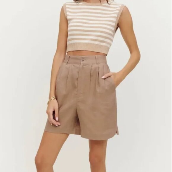 bello linen shorts Reformation size 2 - Picture 1 of 5